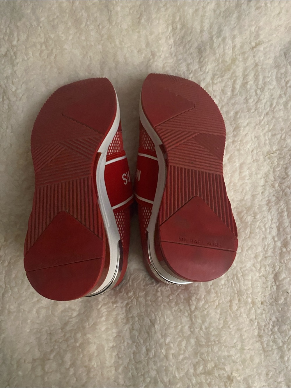 Michael Kors Wedge Trainers. Red. Size 7.5 - Picture 6 of 6